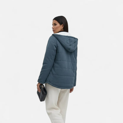 Chaqueta Mujer Invierno con Forro Polar Acolchada