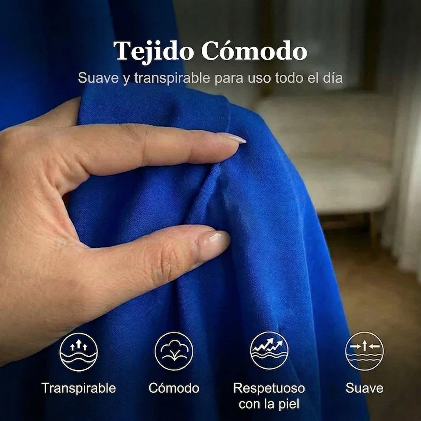 Vestido mujer elegante con mangas de volantes en capas
