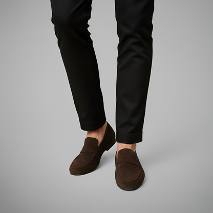 Mocasines Hombre de Gamuza Slip-On Suela Ligera