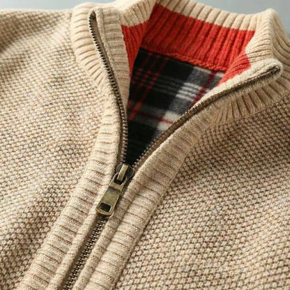 Chaqueta de punto Hombre con cremallera acabado limpio