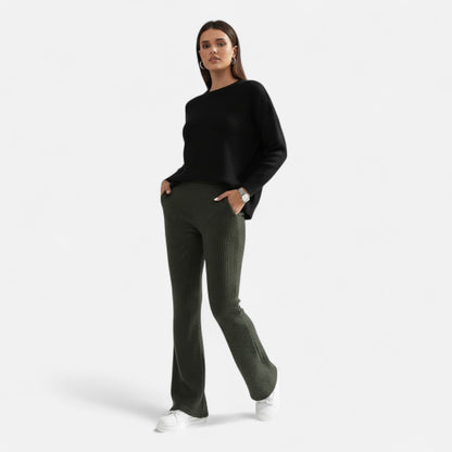 Pantalón Mujer Elegante Cintura Alta Ajustado