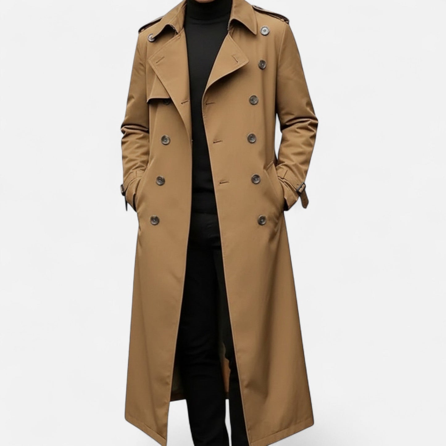 Abrigo Trench Hombre Lana Ajuste Clásico Invierno - Mavetta