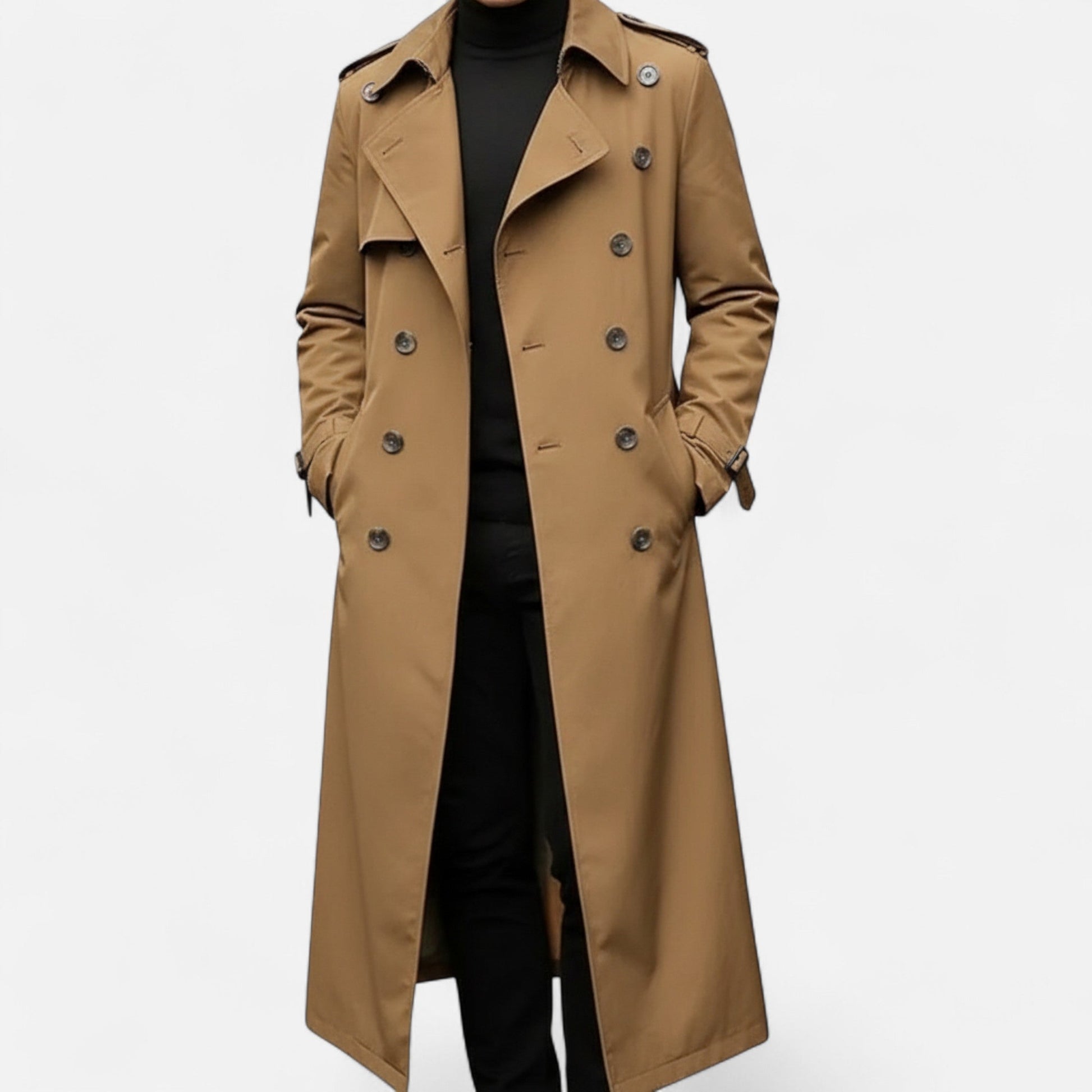 Abrigo Trench Hombre Lana Ajuste Clásico Invierno - Mavetta