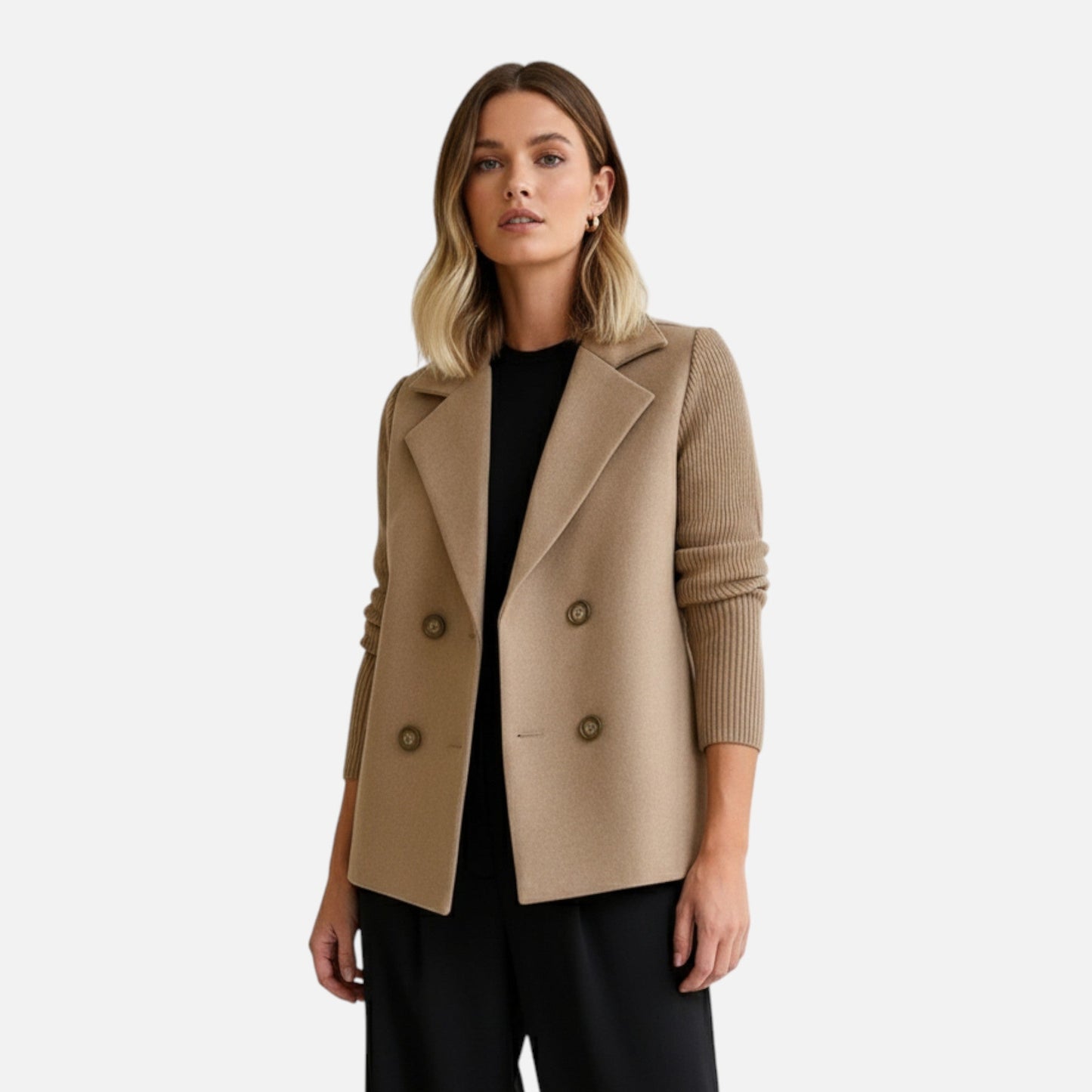 Abrigo mujer de lana invierno elegante