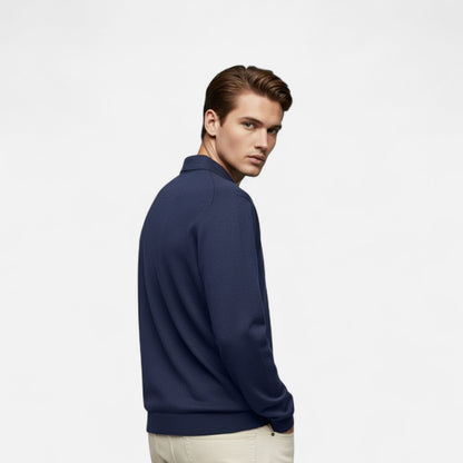 Polo hombre manga larga Algodón estilo casual elegante