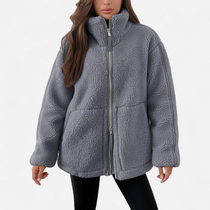 Chaqueta Invierno Mujer Corte Estructurado Cremallera