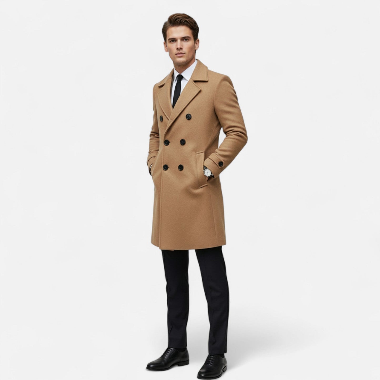 Abrigo Hombre Doble Botonadura Invierno