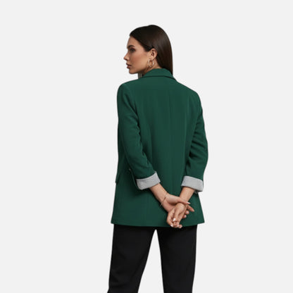 Blazer Mujer de Corte Clásico y Ajuste Regular
