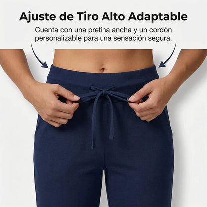 Pantalones Capri Mujer con Cordón en Cintura Ajustable