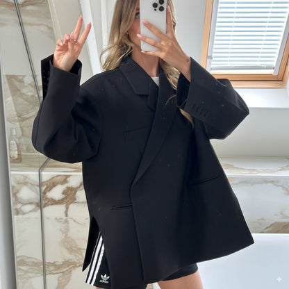 Blazer Mujer Manga Larga Solapa de Muesca Cierre Botón
