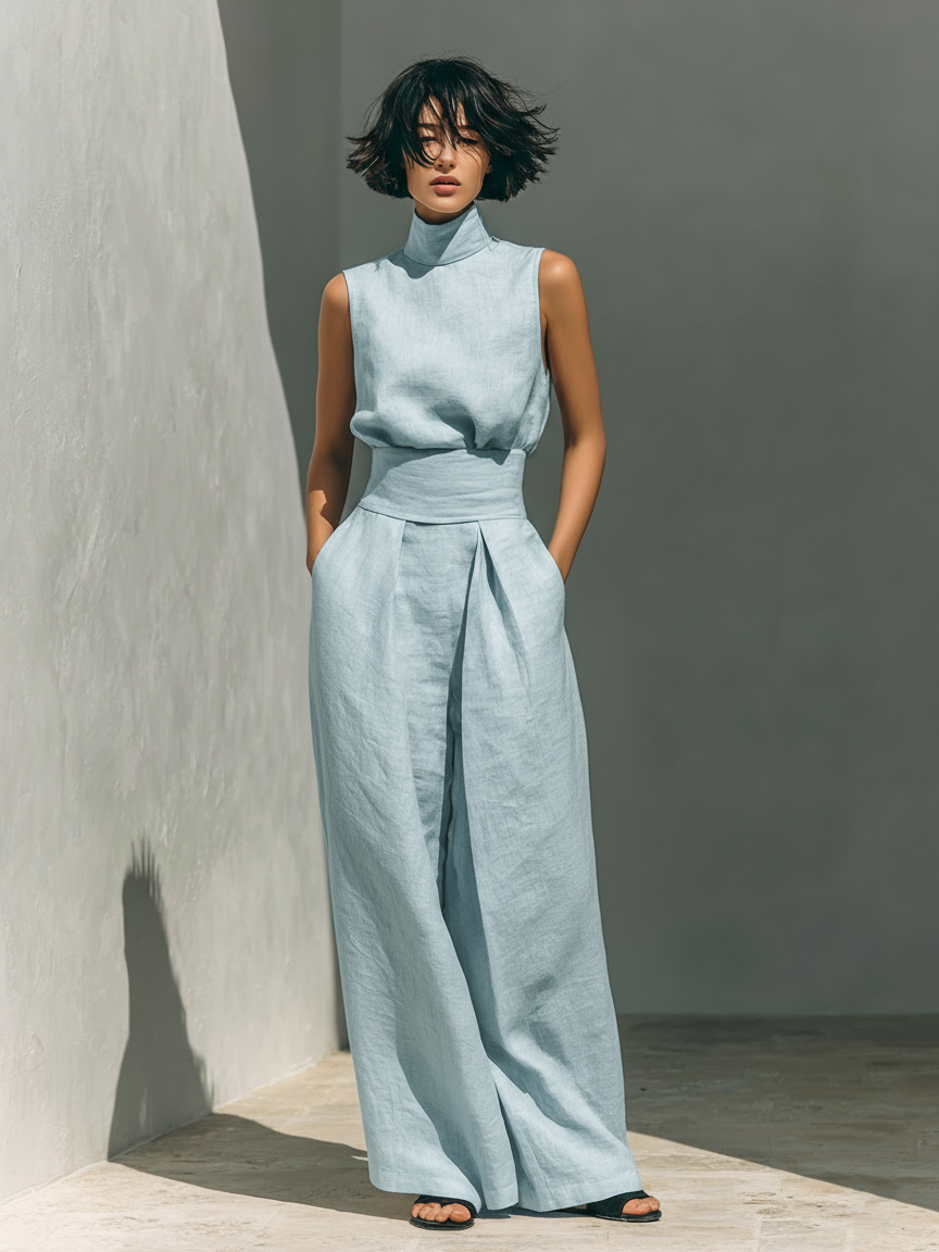 Conjunto Mujer Minimalista Dos Piezas Versátil