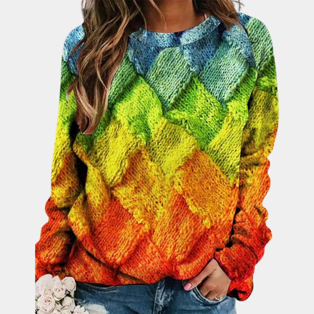 Jersey mujer de punto suave ajuste cómodo