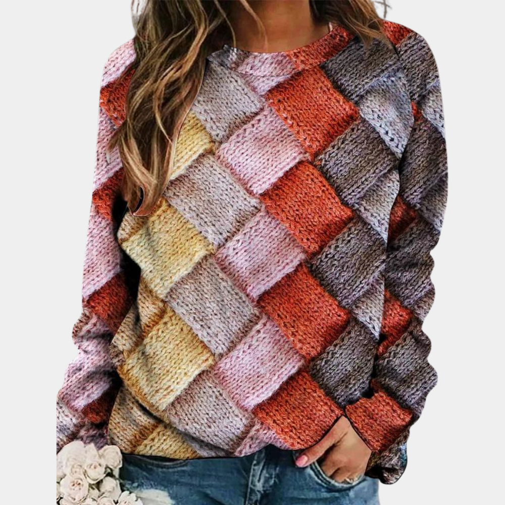 Jersey mujer de punto suave ajuste cómodo