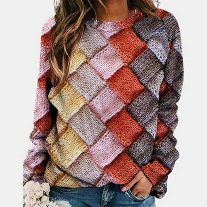 Jersey mujer de punto suave ajuste cómodo