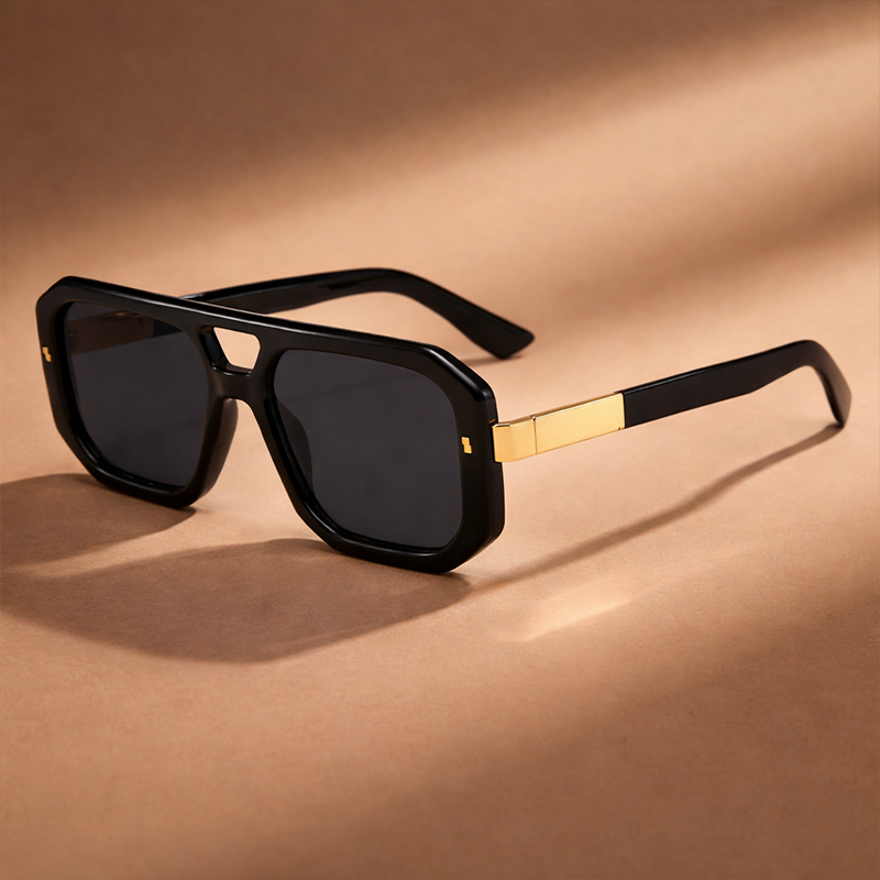 Gafas de sol Unisex Cuadradas Doble puente Retro