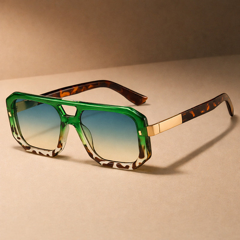 Gafas de sol Unisex Cuadradas Doble puente Retro