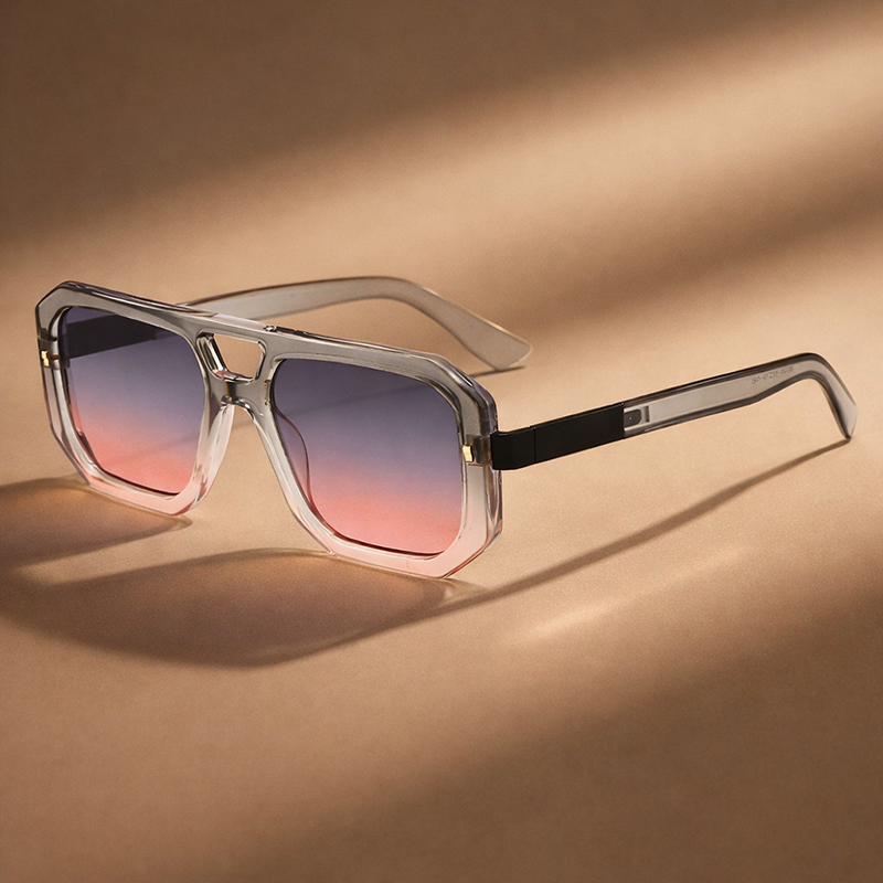 Gafas de sol Unisex Cuadradas Doble puente Retro