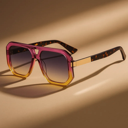 Gafas de sol Unisex Cuadradas Doble puente Retro - Mavetta