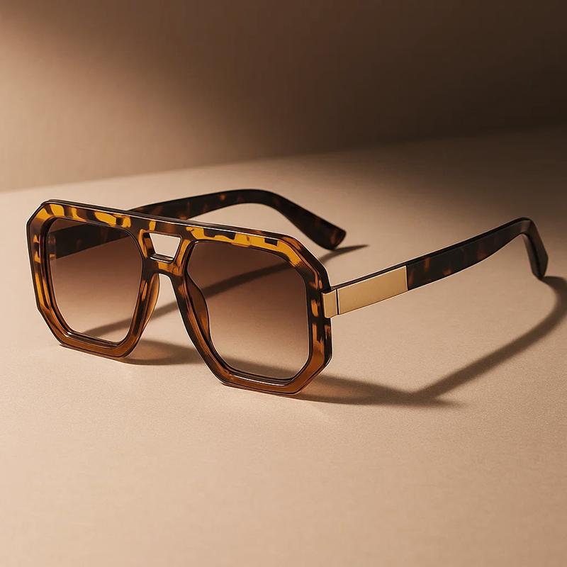 Gafas de sol Unisex Cuadradas Doble puente Retro