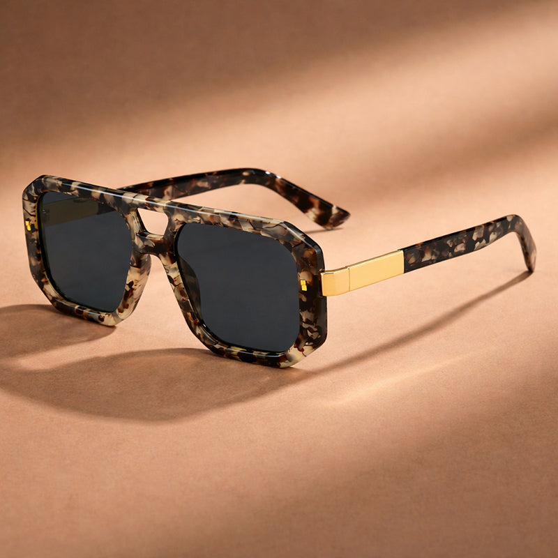Gafas de sol Unisex Cuadradas Doble puente Retro