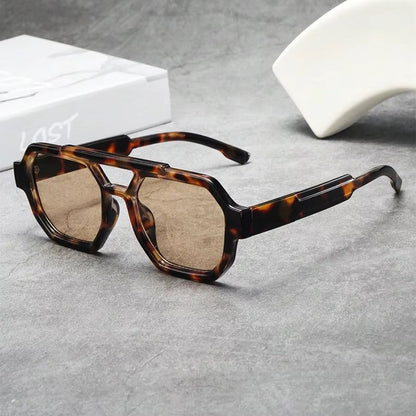 Gafas de sol Unisex Geométricas Doble puente Protección UV400