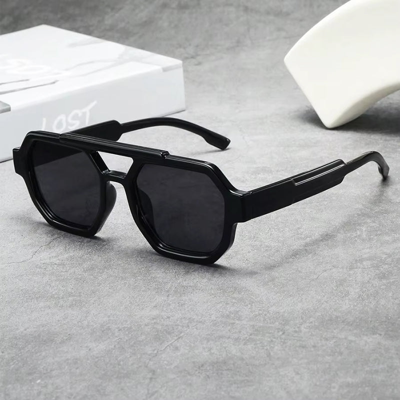 Gafas de sol Unisex Geométricas Doble puente Protección UV400