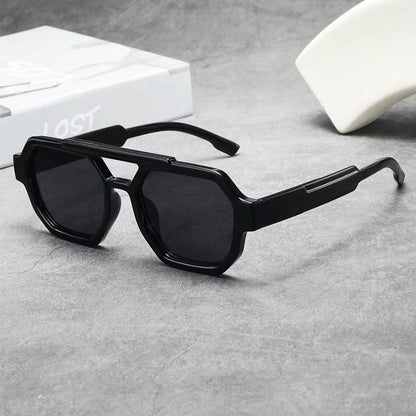 Gafas de sol Unisex Geométricas Doble puente Protección UV400