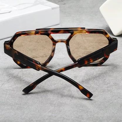 Gafas de sol Unisex Geométricas Doble puente Protección UV400