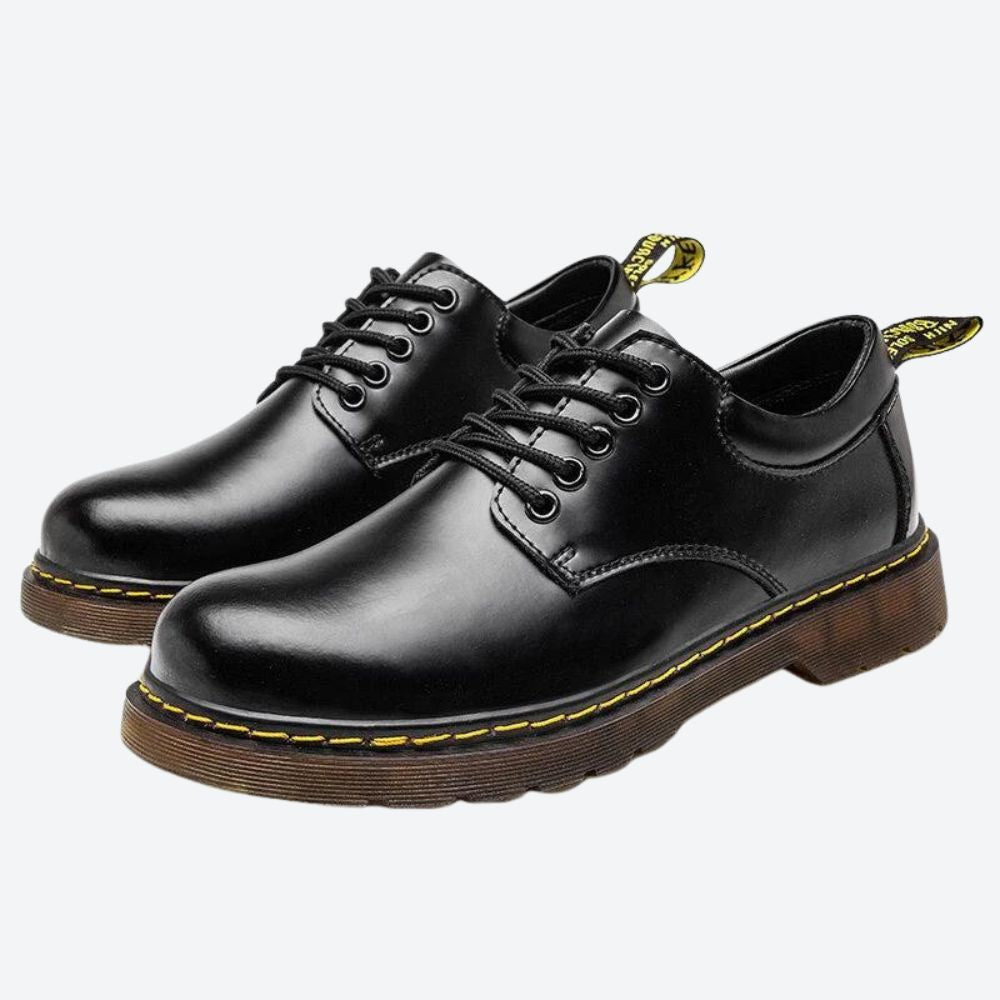 Zapatos Oxford Hombre con Cordones y Acabado Elegante