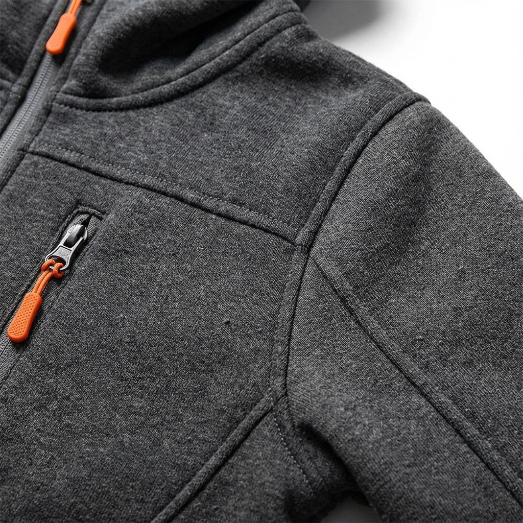 Chaqueta Hombre con Capucha Cremallera Completa Ajuste Regular