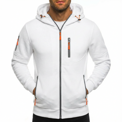Chaqueta Hombre con Capucha Cremallera Completa Ajuste Regular