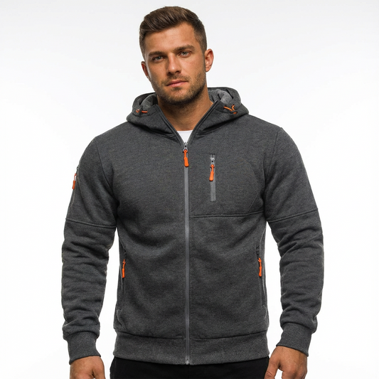 Chaqueta Hombre con Capucha Cremallera Completa Ajuste Regular - Mavetta