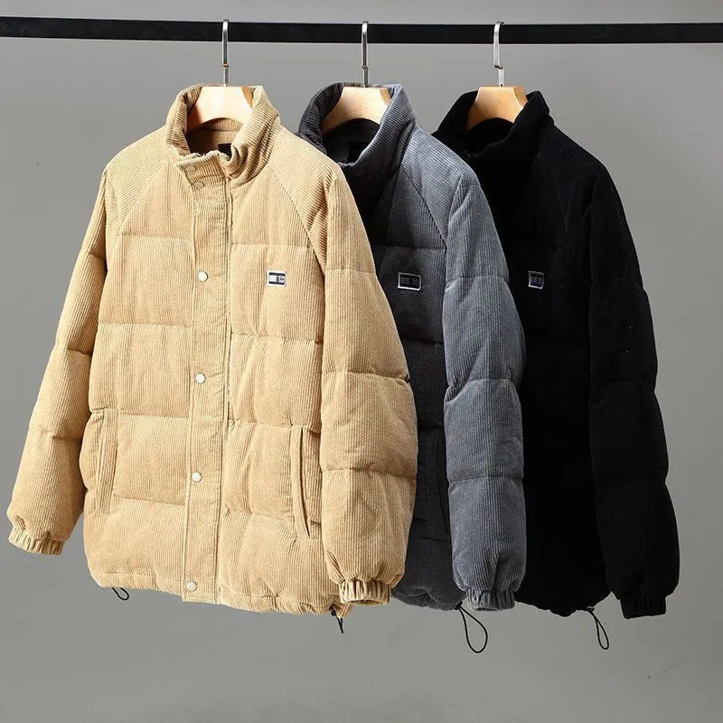 Chaqueta Acolchada Hombre con Cremallera y Bolsillos Ajuste Regular
