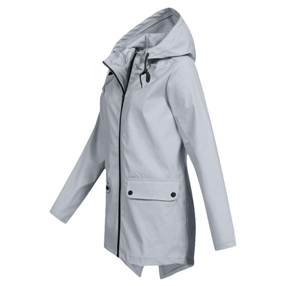 Impermeable Mujer Moderno Ajuste Elegante