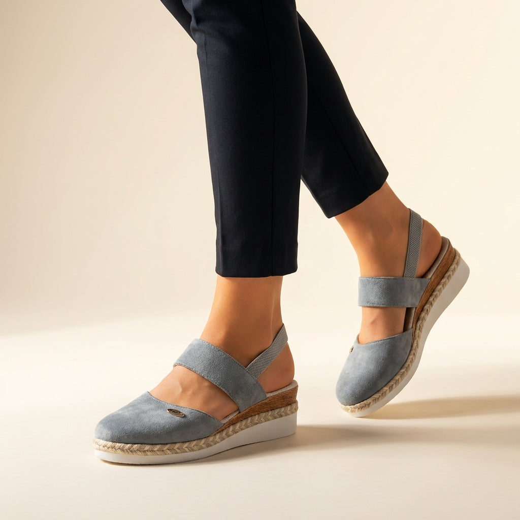 Sandalias Mujer Plataforma Esparto Ortopédicas Confortables