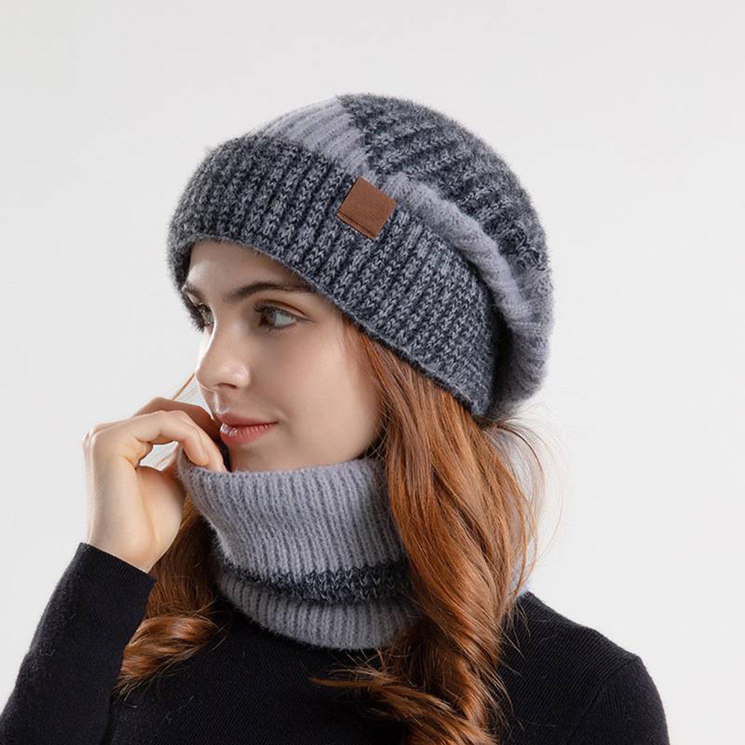 Set Mujer de Gorro y Bufanda Tejidos Ajuste Comodo