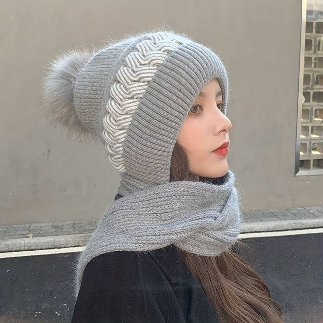 Set Mujer de Gorro y Bufanda Tejidos Conjunto
