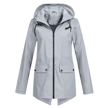 Impermeable Mujer Moderno Ajuste Elegante