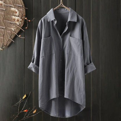Blusa Mujer de Encaje Manga Larga Corte Oversize