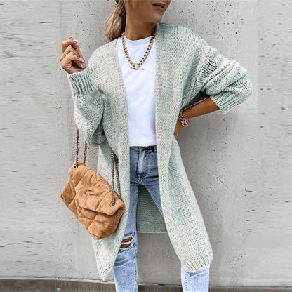 Cárdigan Largo Mujer Estilo Clásico