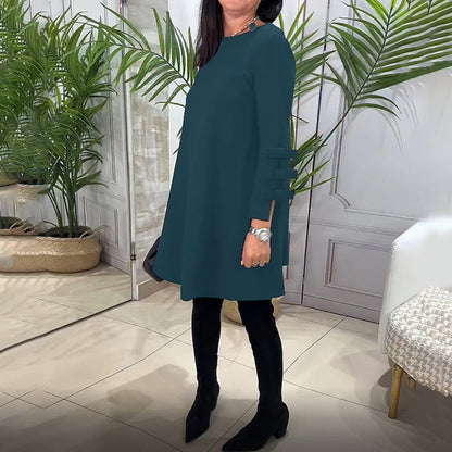 Vestido Casual Mujer Manga Larga Ajuste Regular