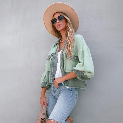 Chaqueta Mujer Estilo Boho Chic Suelta
