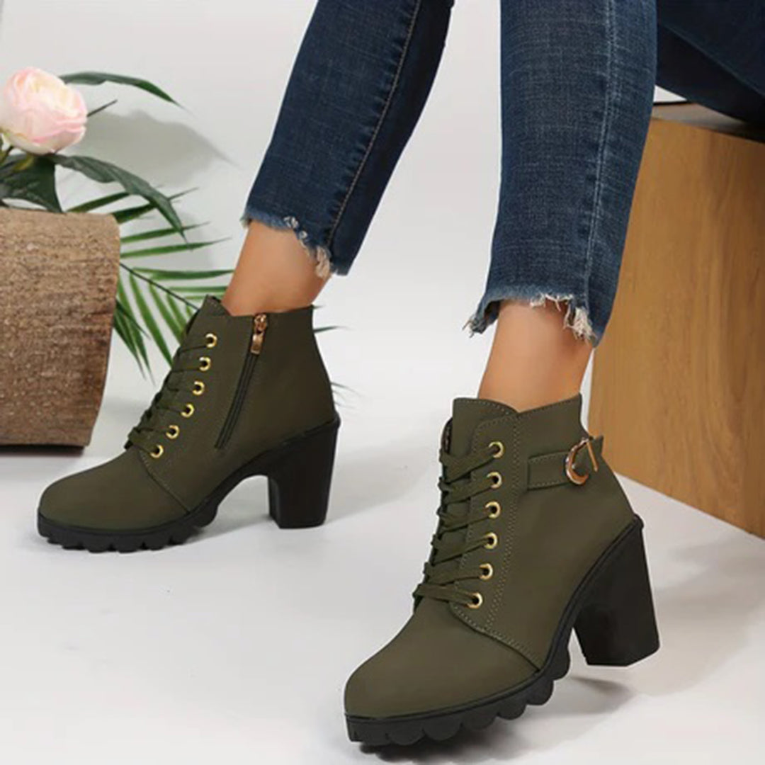 Botines mujer de piel diseño elegante