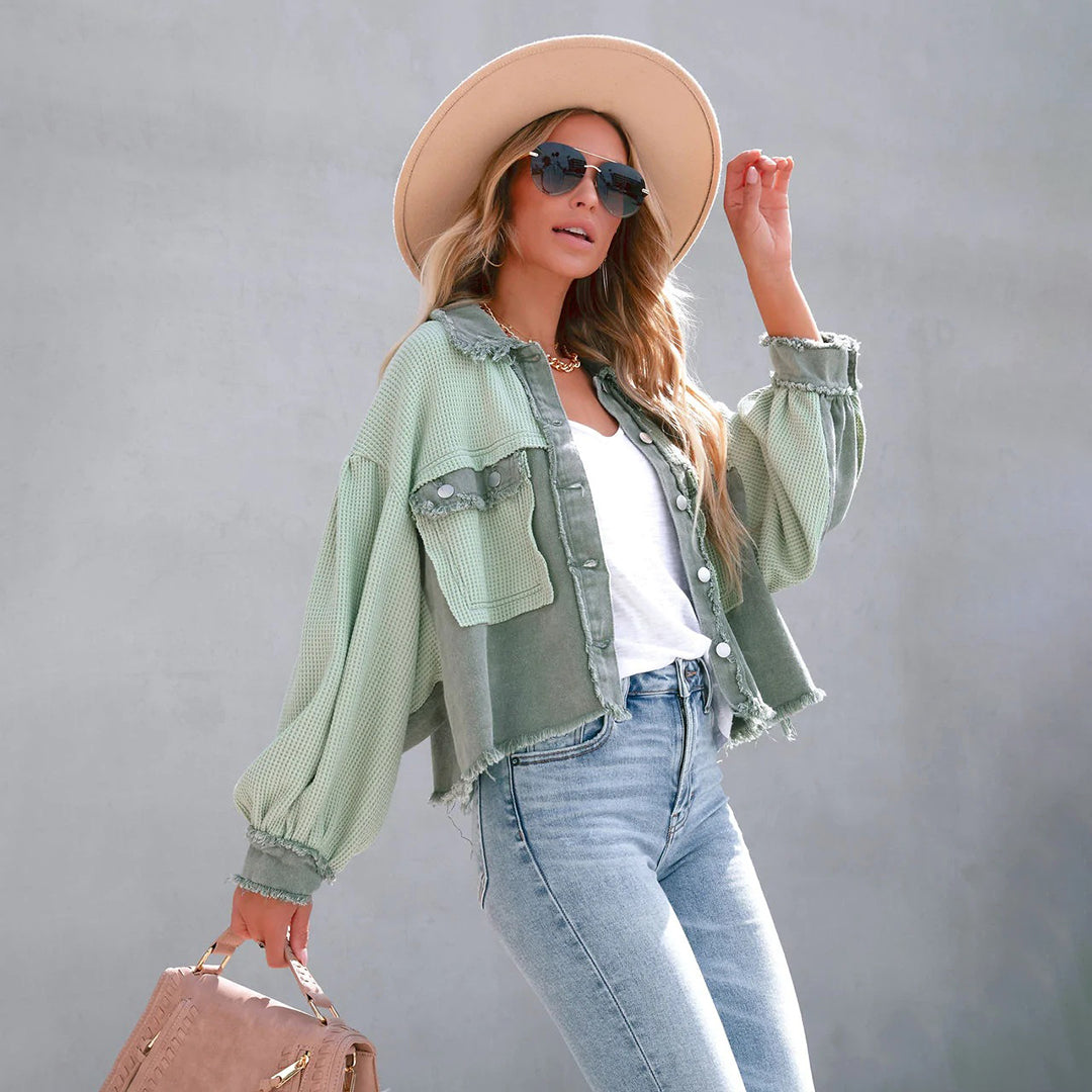 Chaqueta Mujer Estilo Boho Chic Suelta
