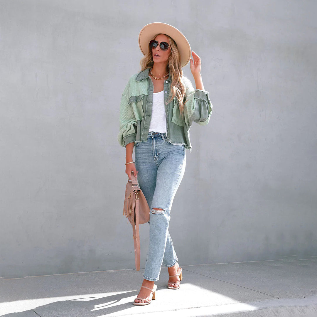 Chaqueta Mujer Estilo Boho Chic Suelta