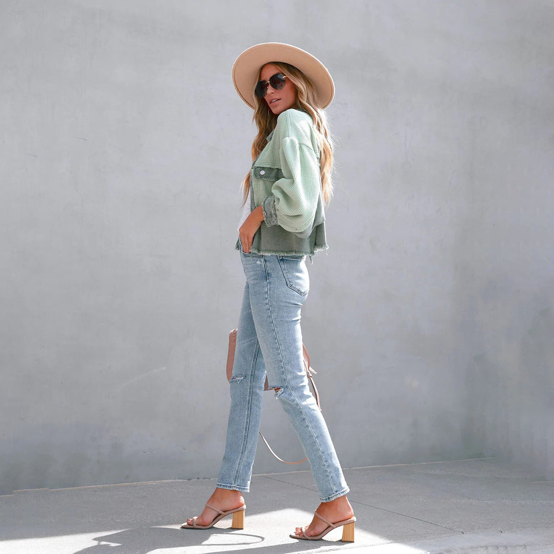 Chaqueta Mujer Estilo Boho Chic Suelta