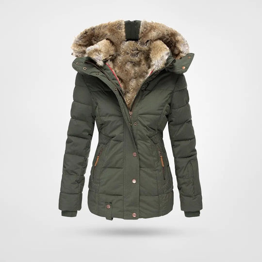 Abrigo Mujer Invierno Impermeable Forro Capucha Calido