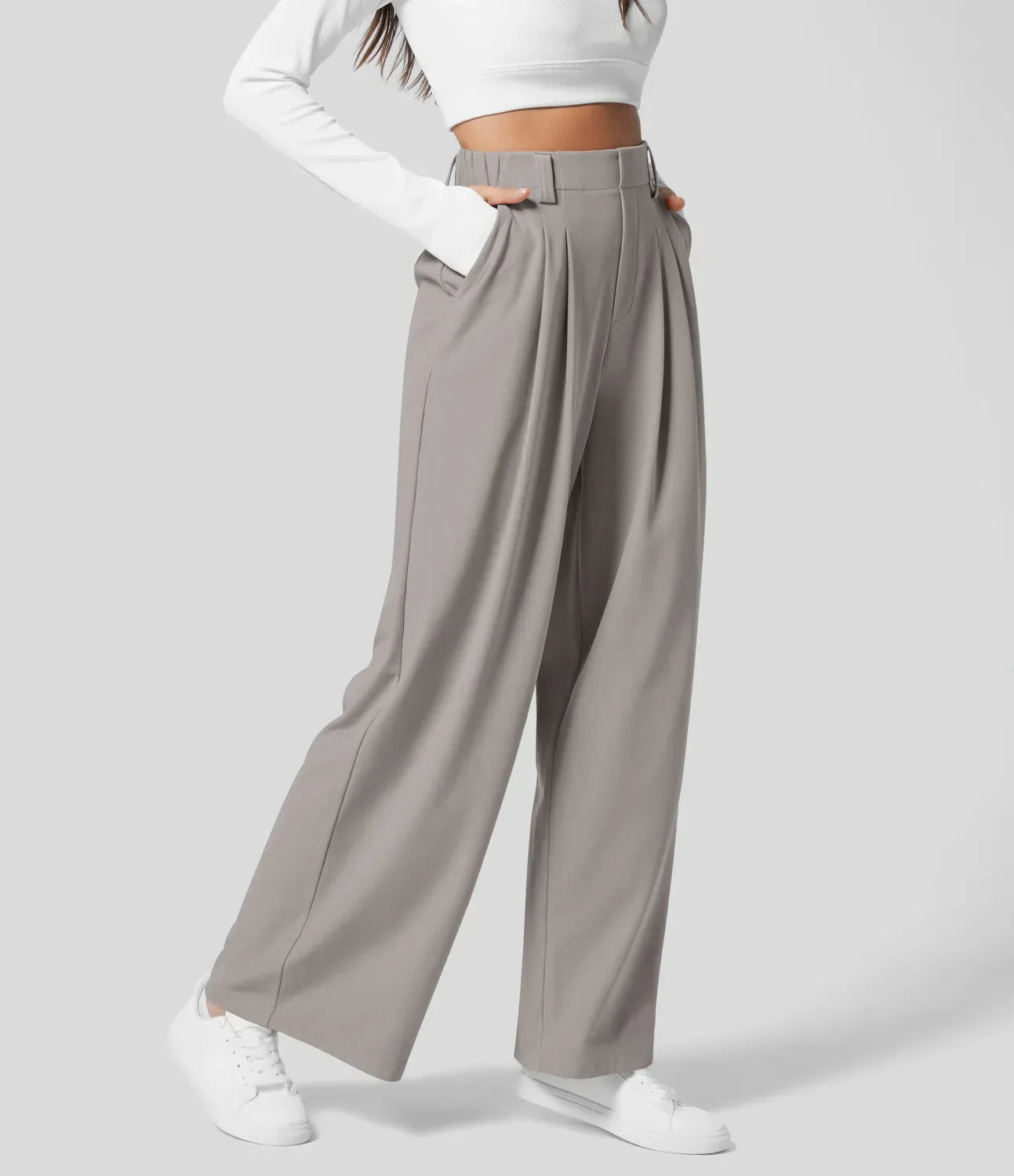 Pantalón Mujer Talle Alto Pernera Ancha