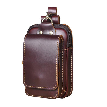 Riñonera Hombre de Cuero Ajustable Compacta
