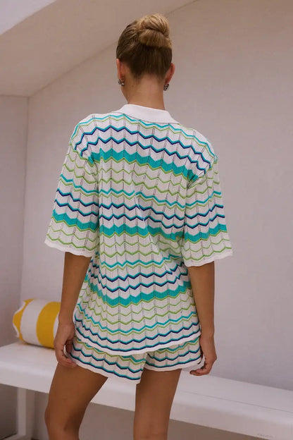 Conjunto Veraniego Mujer Camiseta y Shorts Comodos